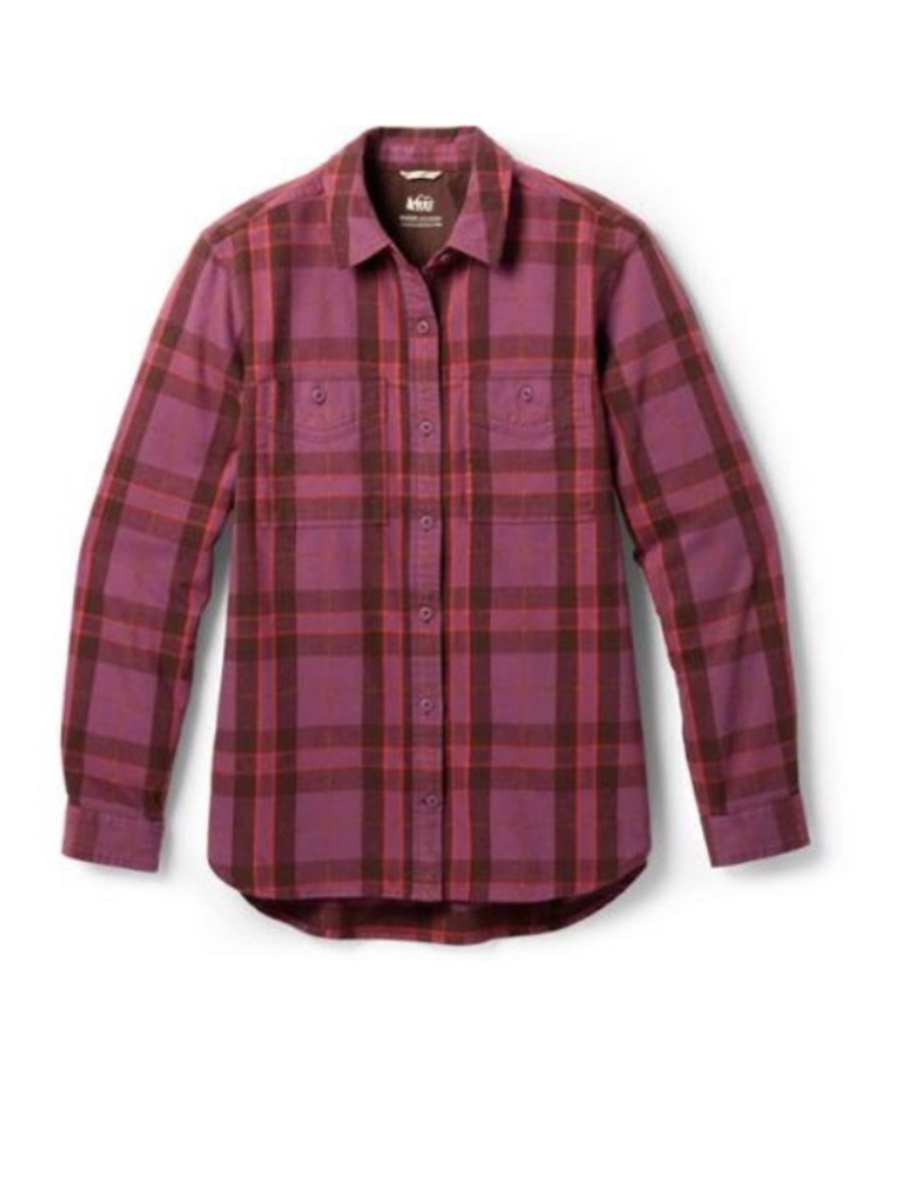 REI  Co-op Women's Campwell Flannel - Color: Plaid Plum Dusk - SIze: S